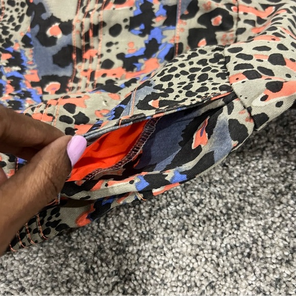 English Rose Grey Neon Sleeveless Drop Waist Mini Dress Cotton Women’s Size S - Picture 7 of 8